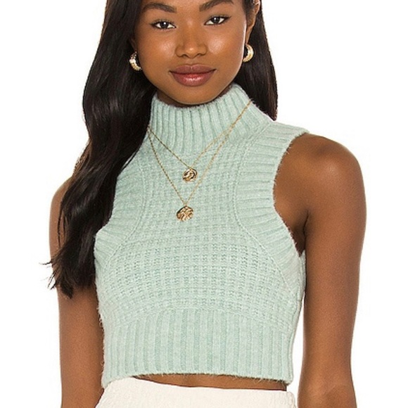 For Love And Lemons Sweaters - For Love And Lemons Crop Sweater Tank Top
